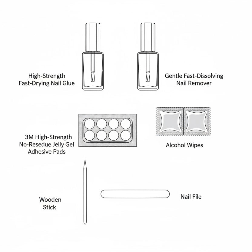 3D Sakura Press-On Nails | Handmade Luxury | Perfect Gift & Party Nails