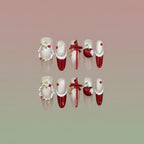 Christmas-Themed Press-On Nails | Handmade Holiday Edition | Custom Festive Nail Set for Christmas Parties
