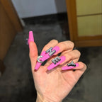 Handmade press-on nails Honey Baby