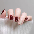 Handmade press-on nails Minimalist French