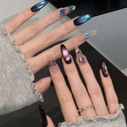 Handmade press-on nails Sapphire