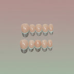 Handmade press-on nails French Pave