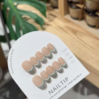 Handmade press-on nails French Pave