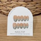 Handmade press-on nails French Pave