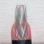 Handmade press-on nails Sparkling Rhombus
