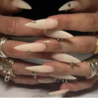 Handmade press-on nails Willow nail perforation