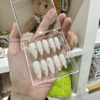 Handmade press-on nails Willow nail perforation