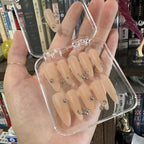 Handmade press-on nails Willow nail perforation