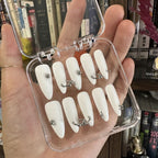 Handmade press-on nails Willow nail perforation