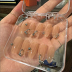 Handmade press-on nails Willow nail perforation