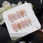 handmade press-on nails Crocodile Grain