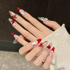 Christmas-Themed Press-On Nails | Handmade Holiday Edition | Custom Festive Nail Set for Christmas Parties