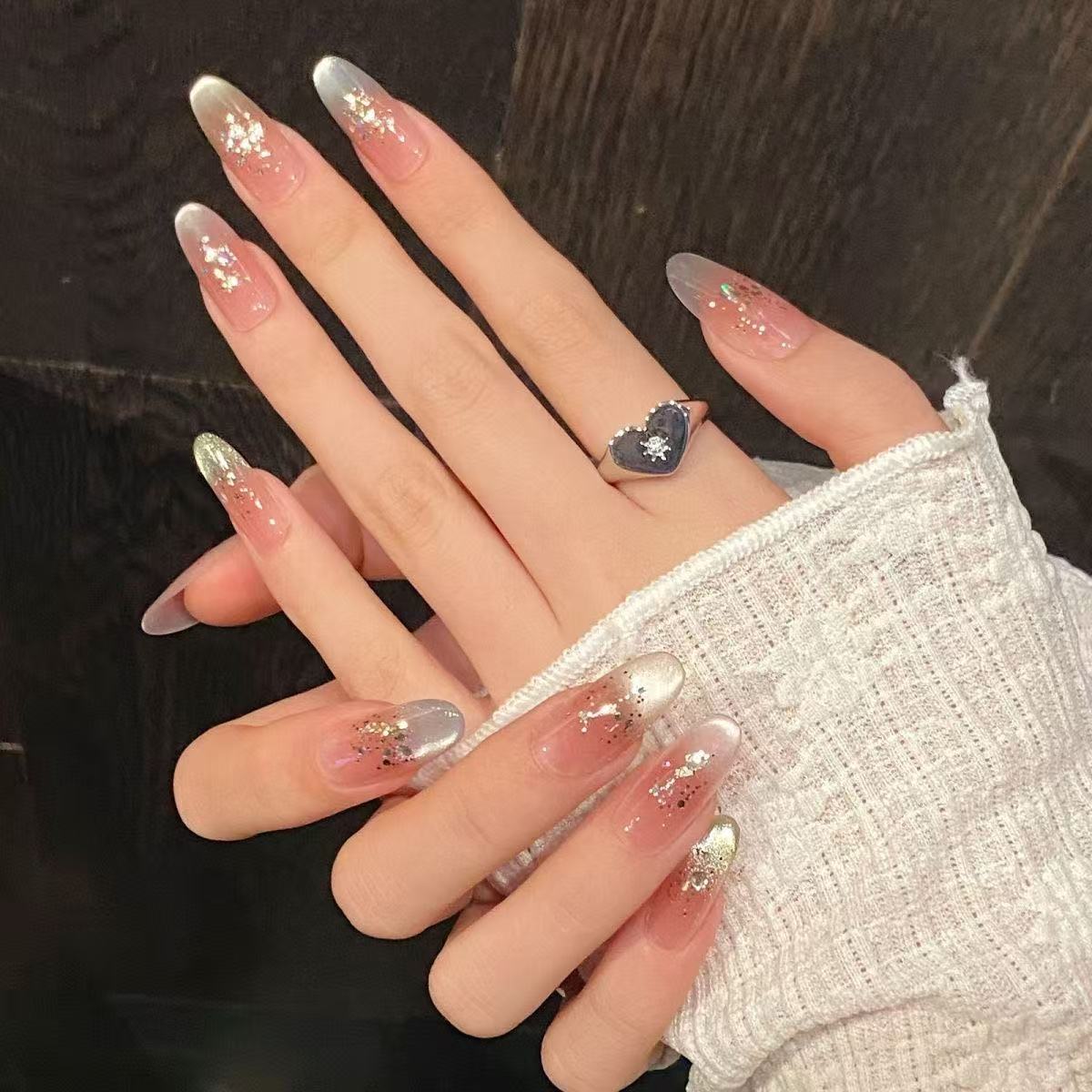 New style dopamine cat eye handmade press-on nails customizable