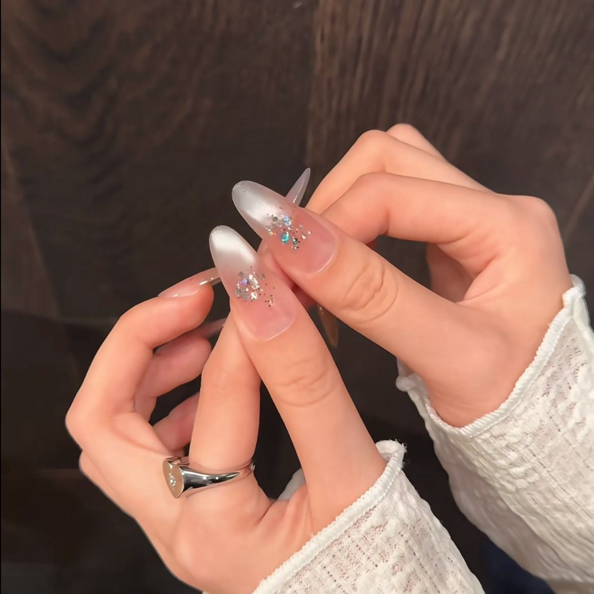 New style dopamine cat eye handmade press-on nails customizable