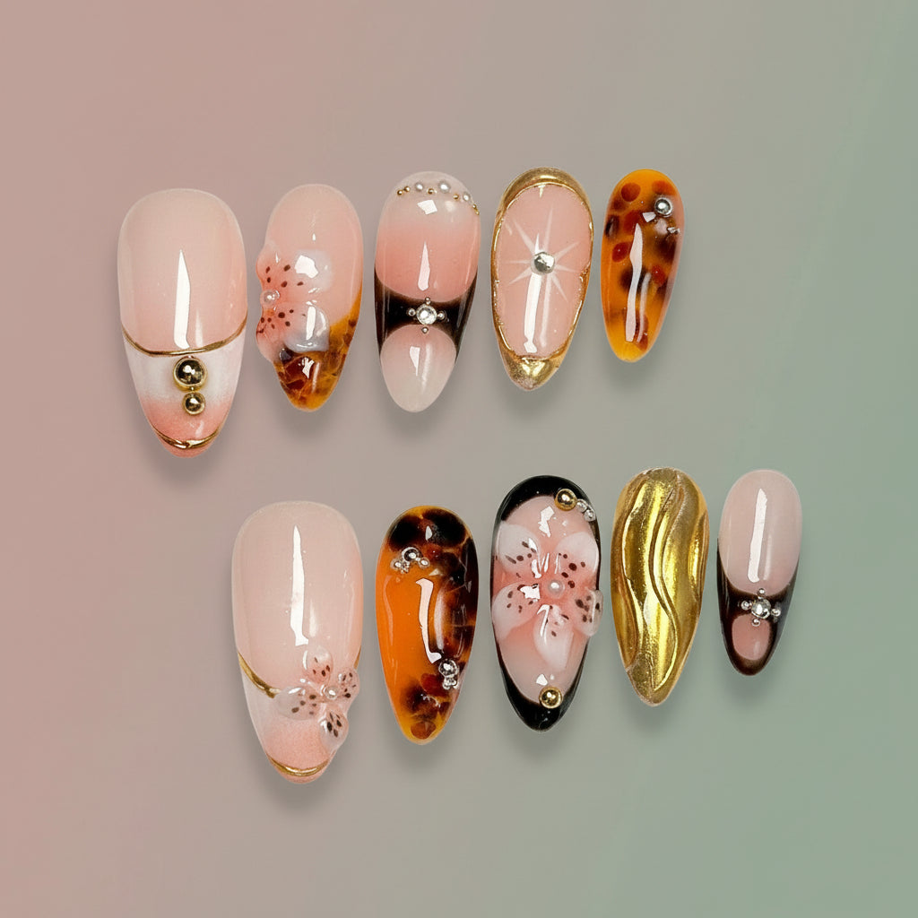 Luxury 3D Gold Almond