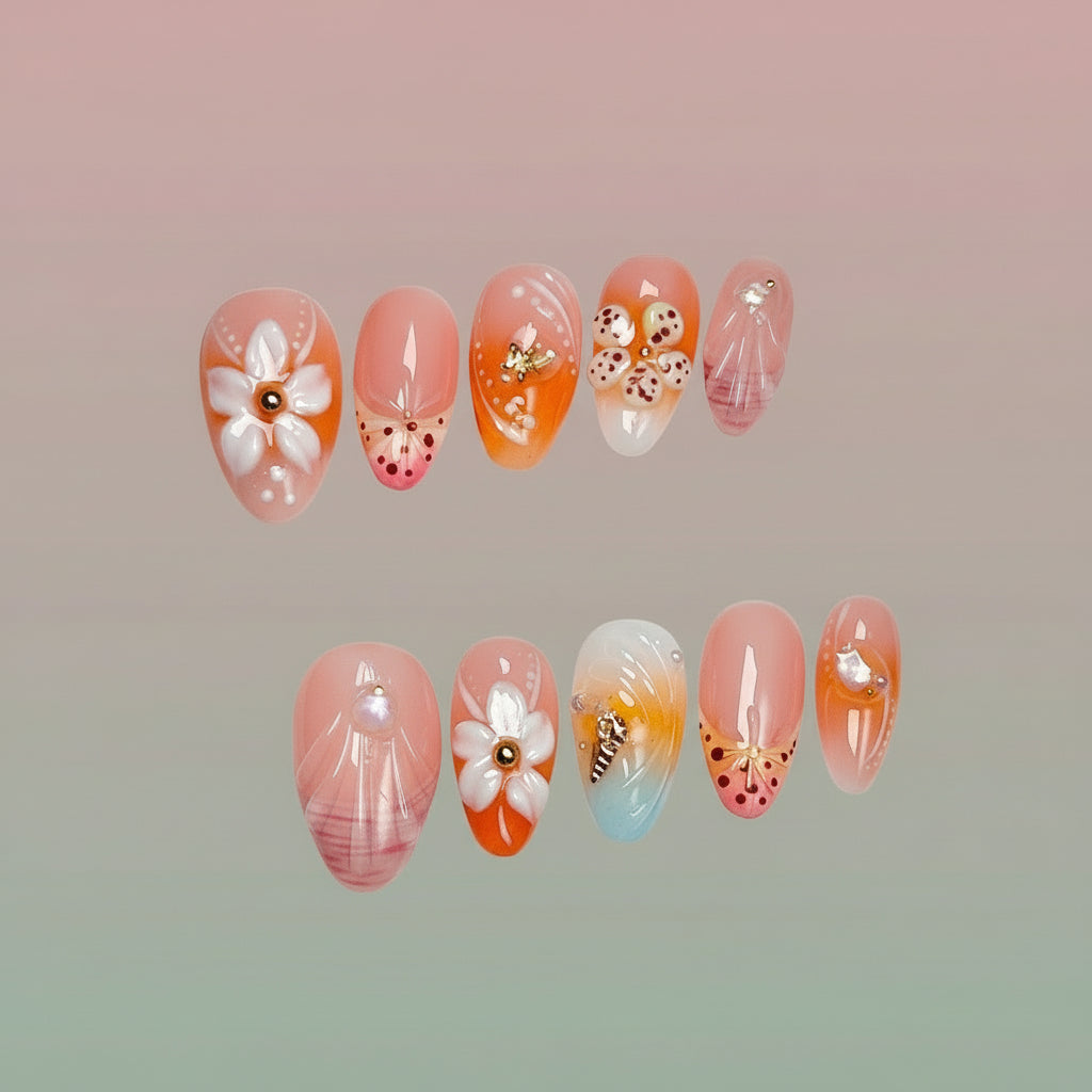 3D Sculpted Seashell Almond