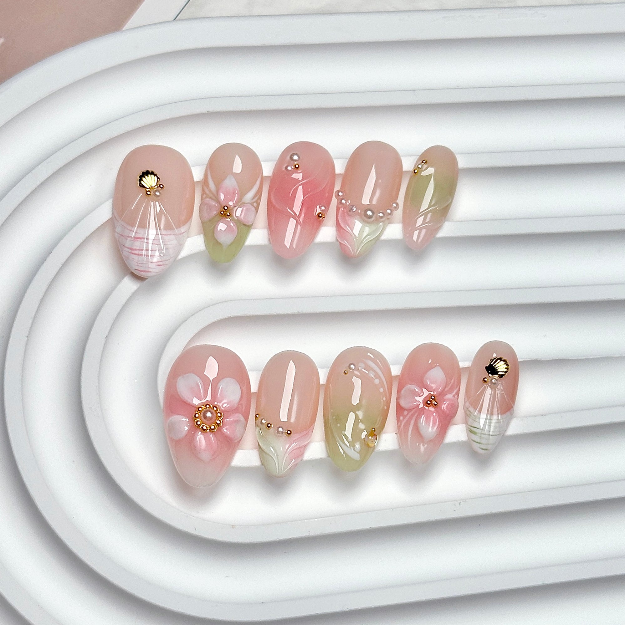 Ocean Ombre 3D Floral