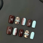 Customizable handmade press-on nails, short square
