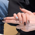 Customizable handmade press-on nails, short square