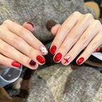 2026 New Year & Christmas 3D Apple Press-On Nails | Handmade Customizable | Festive Luxury Nail Set