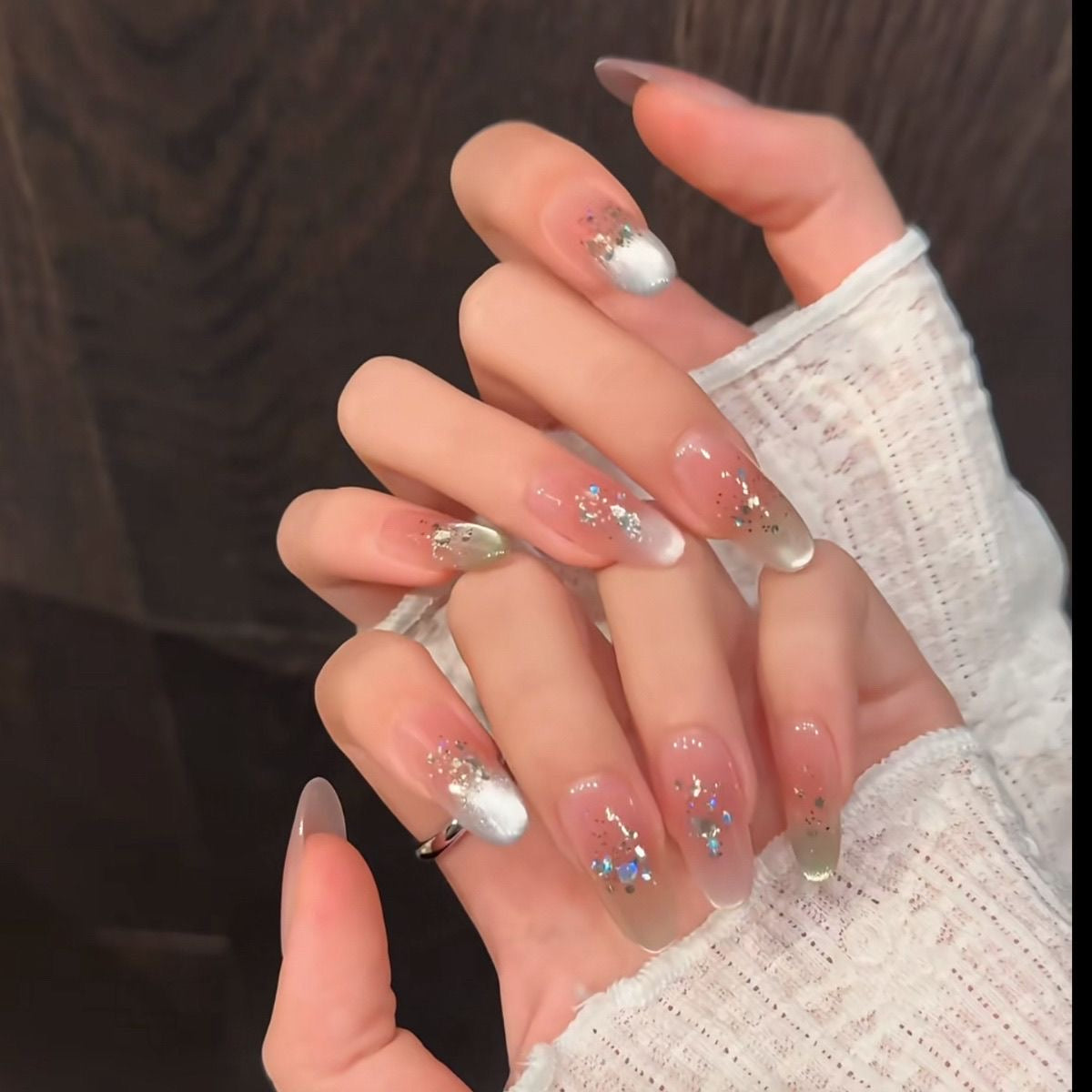 New style dopamine cat eye handmade press-on nails customizable