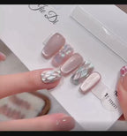 Handmade Viral Cat Eye Diamond Nails – Lux Magnet Glow Press-on nails|customizable